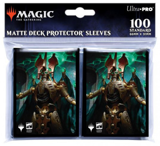 Warhammer 40K Commander: Standard Deck Protector Sleeves 100 Count – Szarekh, The Silent King