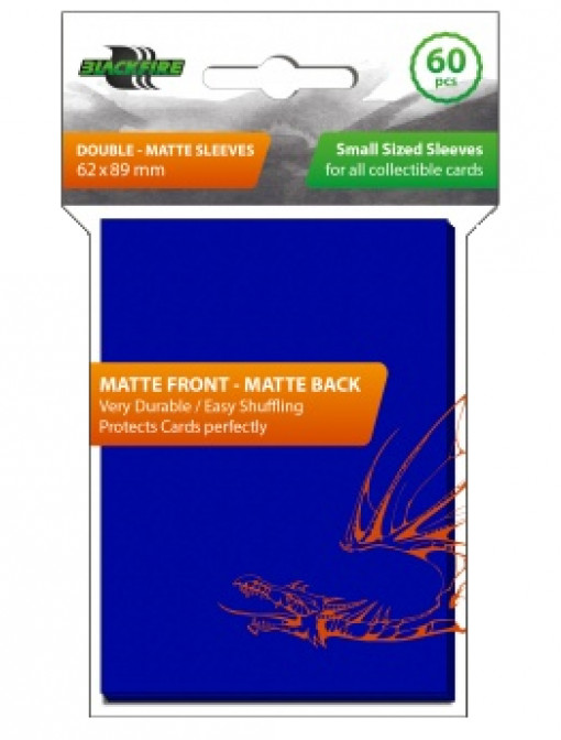 Blackfire 60 Small Sized Sleeves - Matte Front Matte Back Blue