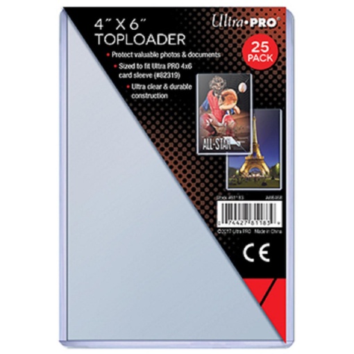 Ultra Pro 4 x6 Toploader (25ct)