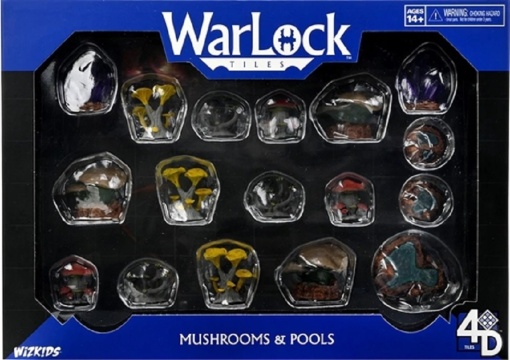 WarLock Tiles: Caverns Accessory - Mushrooms & Pools