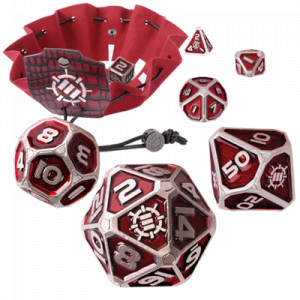 ENHANCE: Tabletop Metal RPG 7-Dice Set (Collector's Edition Red)