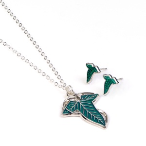Lord of the Rings: Earrings and Necklace Gift Set - Leaf of Lorien - Img 2