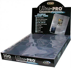 Ultra Pro 100 9-Pocket Platinum Series Hologram Pages (11 holes)