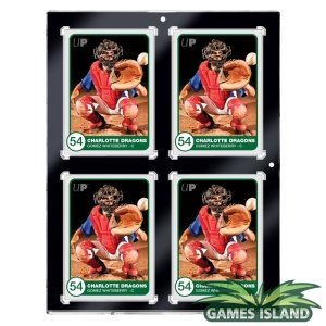 UP - 35PT 4-Card Black Border UV ONE-TOUCH Magnetic Holder