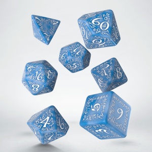 Elvish: Glacier & White 7-Dice Set