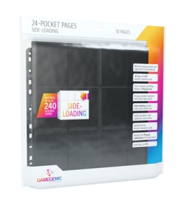 Gamegenic - 24-Pocket Pages Side-Loading - Black (10buc)