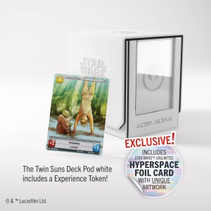 Gamegenic - Star Wars: Unlimited Twin Suns Deck Pod - White/Black - Img 1