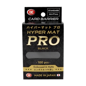 KMC Standard Sleeves: Hyper MAT Pro Black (100 pieces)