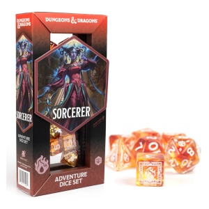 Sirius Dice x Dungeons & Dragons: Adventure Dice - Sorcerer (Orange)