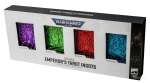 Warhammer 40,000: Chaos Emperor’s Tarot Ingot Set - Gods (4-Pack)