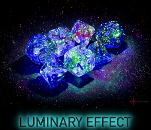 CHESSEX: Nebula Primary/Blue Polyhedral 7-Dice Set - Img 3