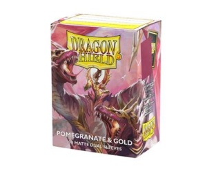 Dragon Shield: Standard Size Matte Dual Art Sleeves - Pomegranate & Gold