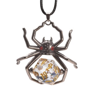 Sirius Dice: Black Widow D20 Dice Necklace