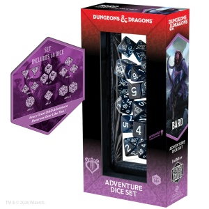 Sirius Dice x Dungeons & Dragons: Adventure Dice - Bard (Blue/Black)