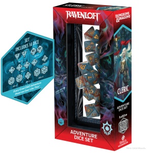 Sirius Dice x Dungeons & Dragons: Adventure Dice - Cleric (Light Blue/Red)