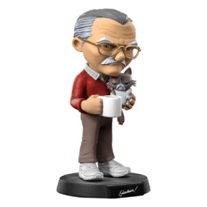 Stan Lee with Grumpy Cat Figurine