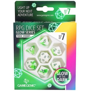 Glow Series: Toxic Stones 7-Dice Set