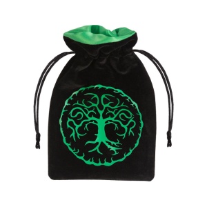 Forest Black & Green - Velour Dice Bag