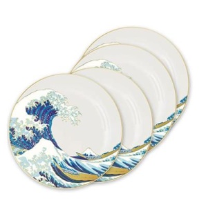 The Great Wave of Kanagawa: Set of 4 Plates