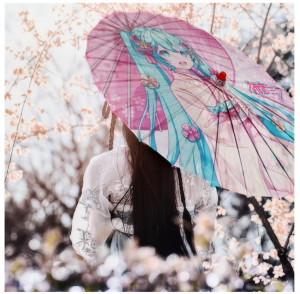 Hatsune Miku - Japanese Paper Parasol
