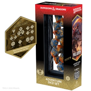 Sirius Dice x Dungeons & Dragons: Adventure Dice - Paladin (Orange/Blue)