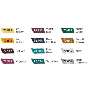 Vallejo: Squidmar Miniatures: Dark Future Set (12 Colors + Figure) - Img 4