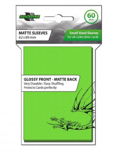 Blackfire 60 Small Sized Sleeves - Glossy Front Matte Back Light Green