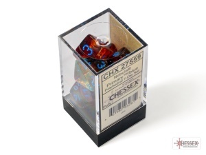 CHESSEX: Nebula Primary/Blue Polyhedral 7-Dice Set