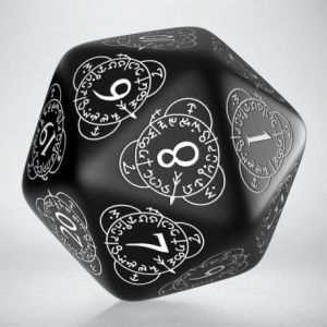 D20 Level Counter Die - Black