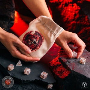 Anne Stokes Dice Pouch: Skull Embrace - Img 2