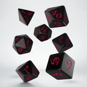 Classic RPG Dice Set: Black and Red