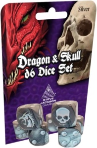 Dragon & Skull Dice Set (Silver)
