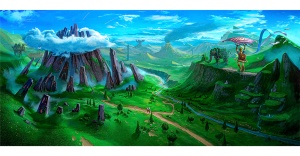 Kraken Wargames Gaming Mat - Zelda (landscape)