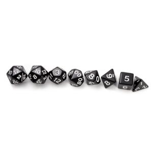 Sirius Dice - D&D New Adventurer Set - Black Dice