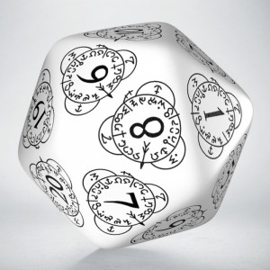 D20 Level Counter Die - White