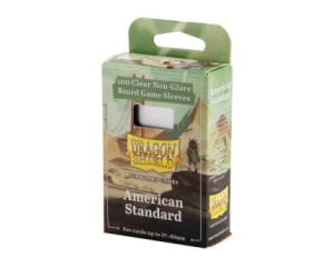 Dragon Shield: Clear BoardGame Sleeves - American Standard (57x89mm)