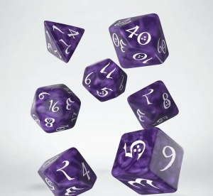 Classic RPG Dice Set: Lavender and White