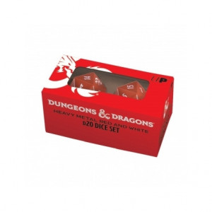 Dungeons & Dragons: Heavy Metal Red and White D20 Dice Set