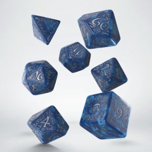 Elvish Dice Set: Cobalt & Silver - Img 2