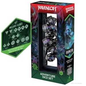 Sirius Dice x Dungeons & Dragons: Adventure Dice - Ranger (Black/Blue)