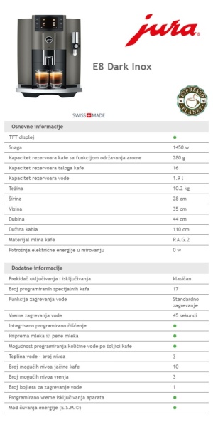 JURA E8 Dark Inox - Img 2