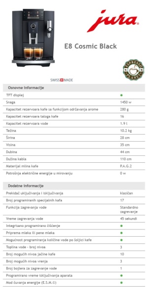 JURA E8 Cosmic Black - Img 2