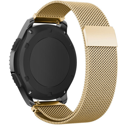 Samsung fém okosóra szíj, Gear S3 Aranysárga Milanese Loop, iUni 22 mm rozsdamentes acél