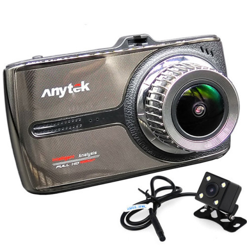 iUni Dash 66G Autós kamera, Dupla Cam, DVR, érintőképernyő, 3,5 hüvelykes IPS kijelző, Full HD, WDR, 170 fok az Anytek