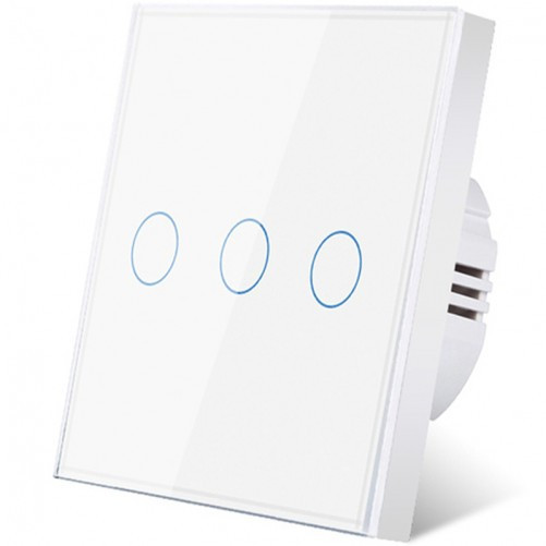 iUni 3F érintőkapcsoló, Glass Safe, LED