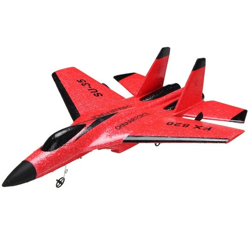 iUni FX820 távirányítós vadászrepülőgép, SU-35, Gyro, Crashworthy, Piros