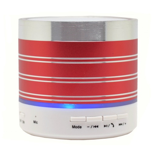 Bluetooth hangszóró iUni DF07, 3W, USB, Slot kártya, Rádió, Alumínium, Piros