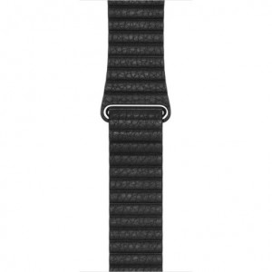Apple Watch 1/2/3/4/5/6/7 szíj 38 mm iUni szerves bőr Fekete - Img 5