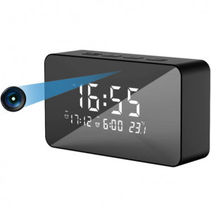 Asztali óra Kémkamerával iUni IP61, Full HD, Wi-Fi, microSD-kártyahely, Éjjellátó, Beltéri hőmérő - Img 7