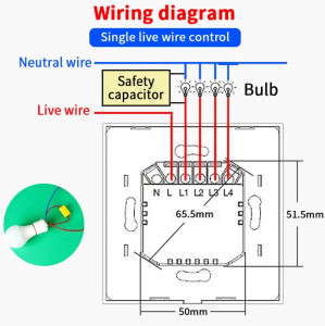 Intelligens érintőkapcsoló, WiFi, Biztonsági üveg, iUni 4G, 10A, Hangvezérlés, Smart Life / Tuya, LED, Arany - Img 8
